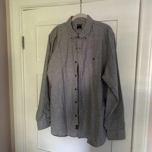 Todd Snyder Cotton/Wool Oxford Light Gray Shirt XL